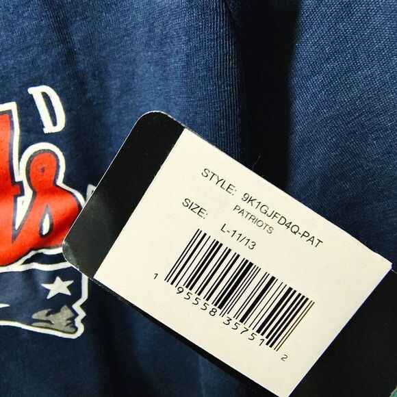 NFL Juniors New England Patriots Burnout Raglan Half Sleeve T-Shirt #2 - Picture 5 of 6